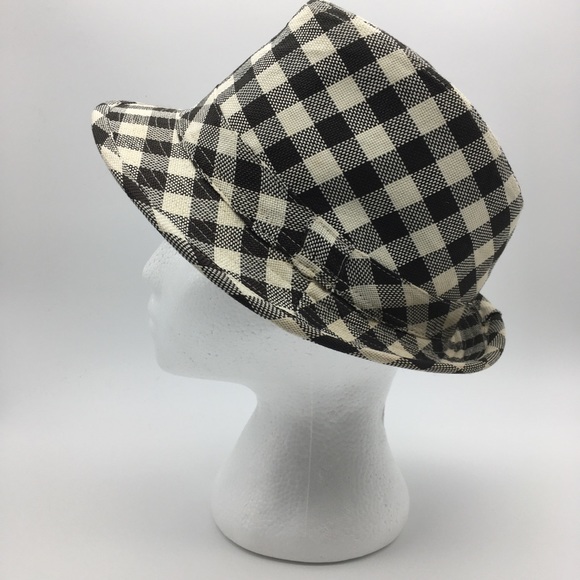 Black And Ivory Buffalo Check Fedora 